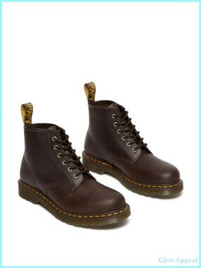 Leather 6 Eye Boot Lace Up Ankle Bootie Work